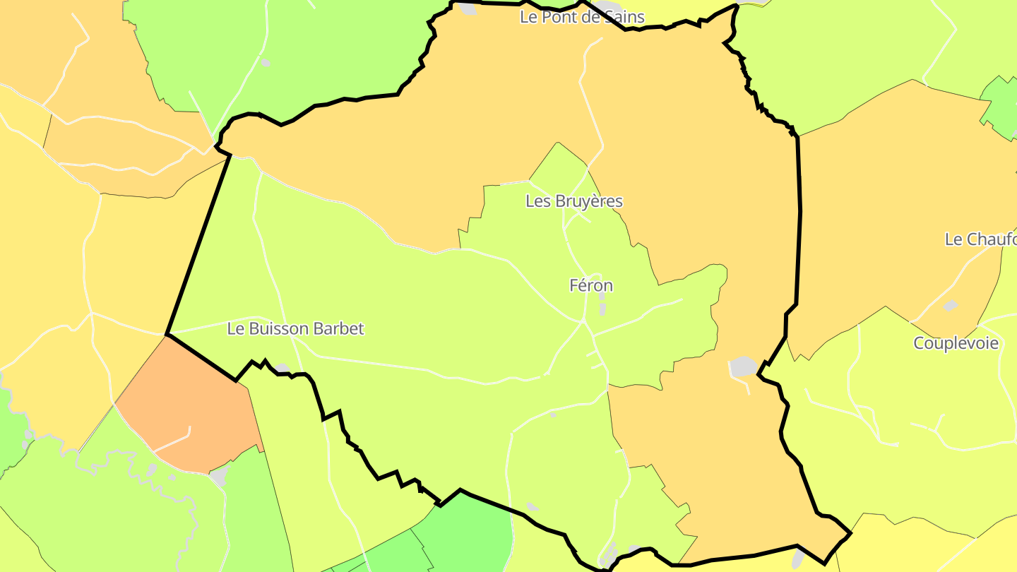 Carte des prix de l'immobilier Féron