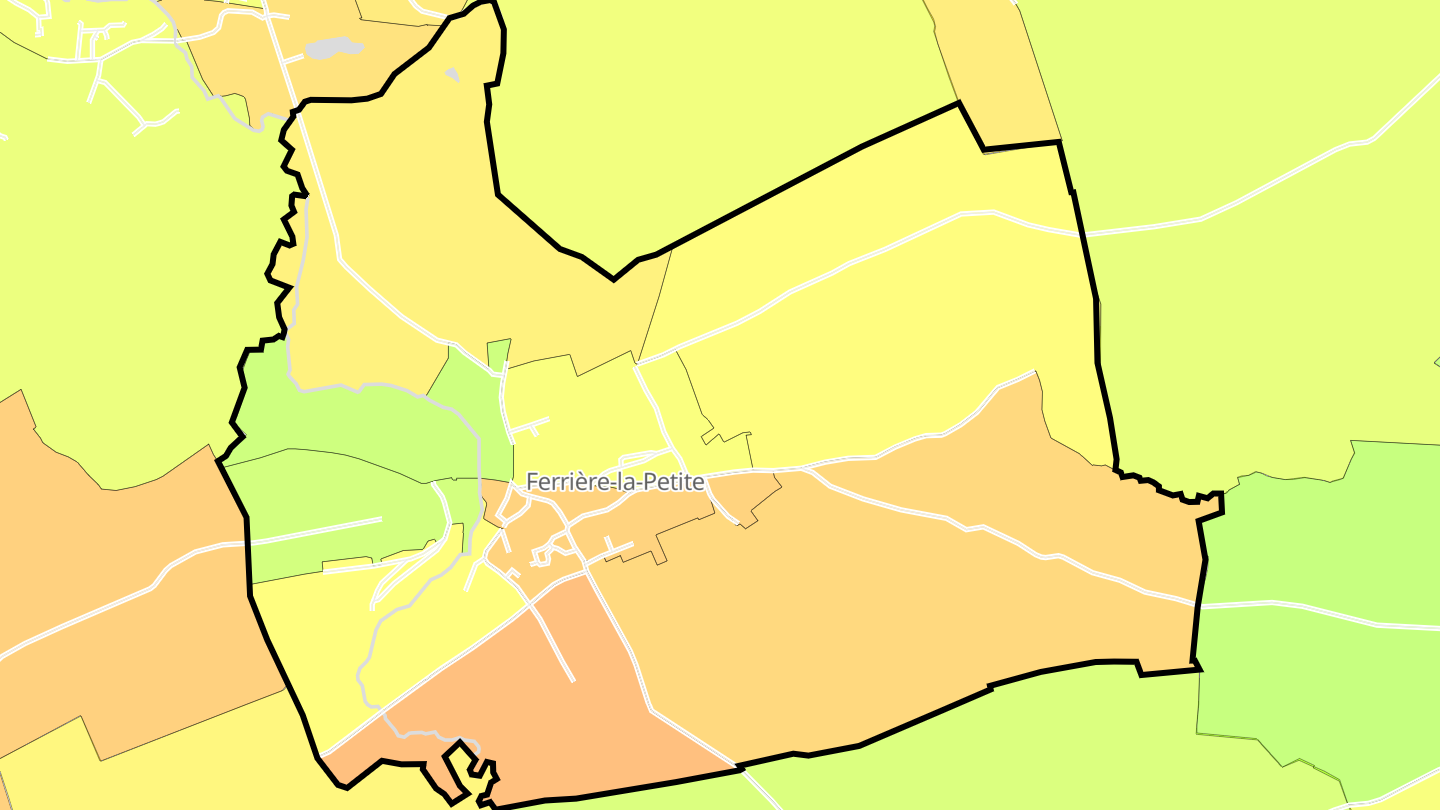 Carte des prix de l'immobilier Ferrière-la-Petite