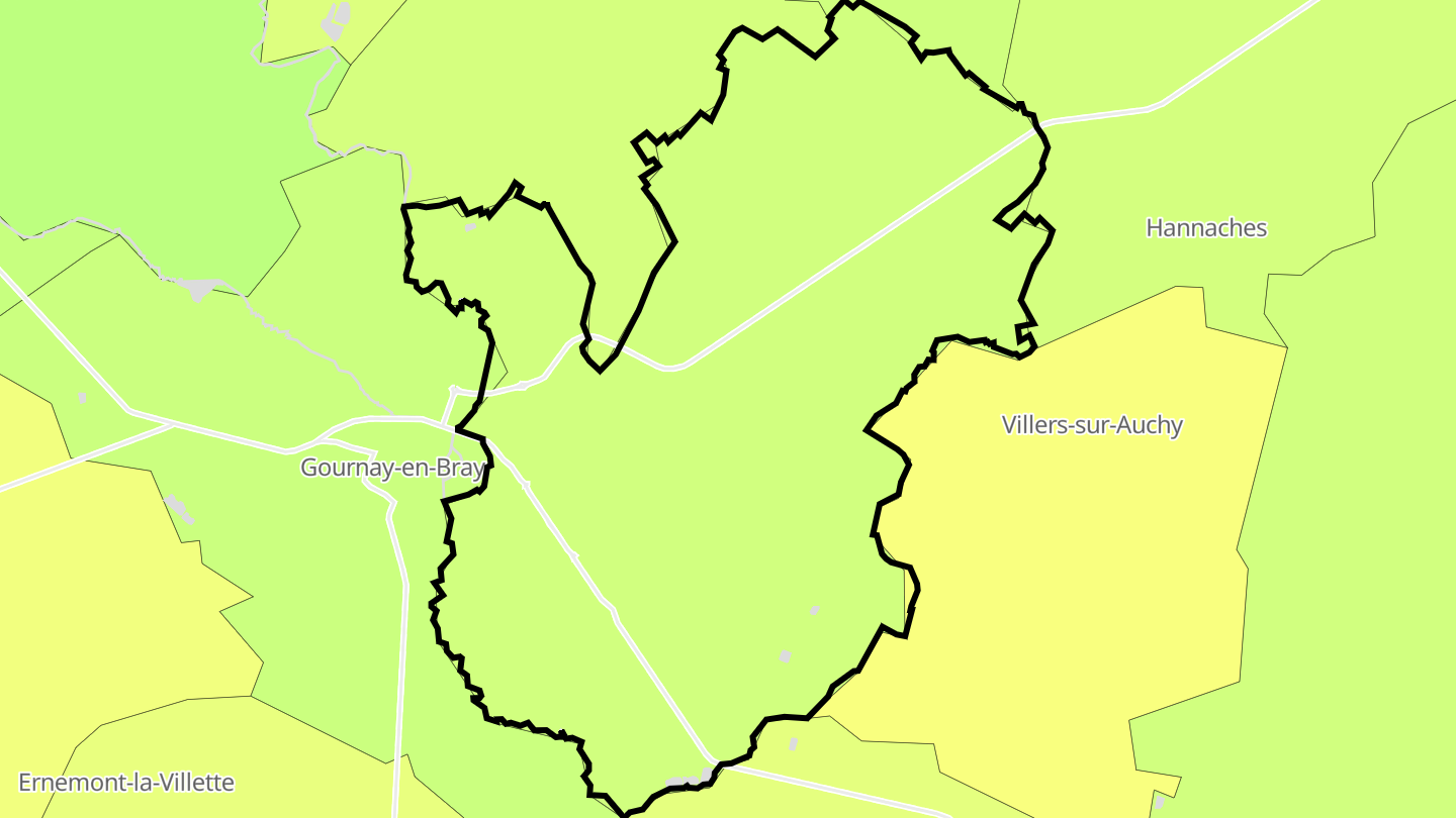 Carte des prix de l'immobilier Ferrières-en-Bray