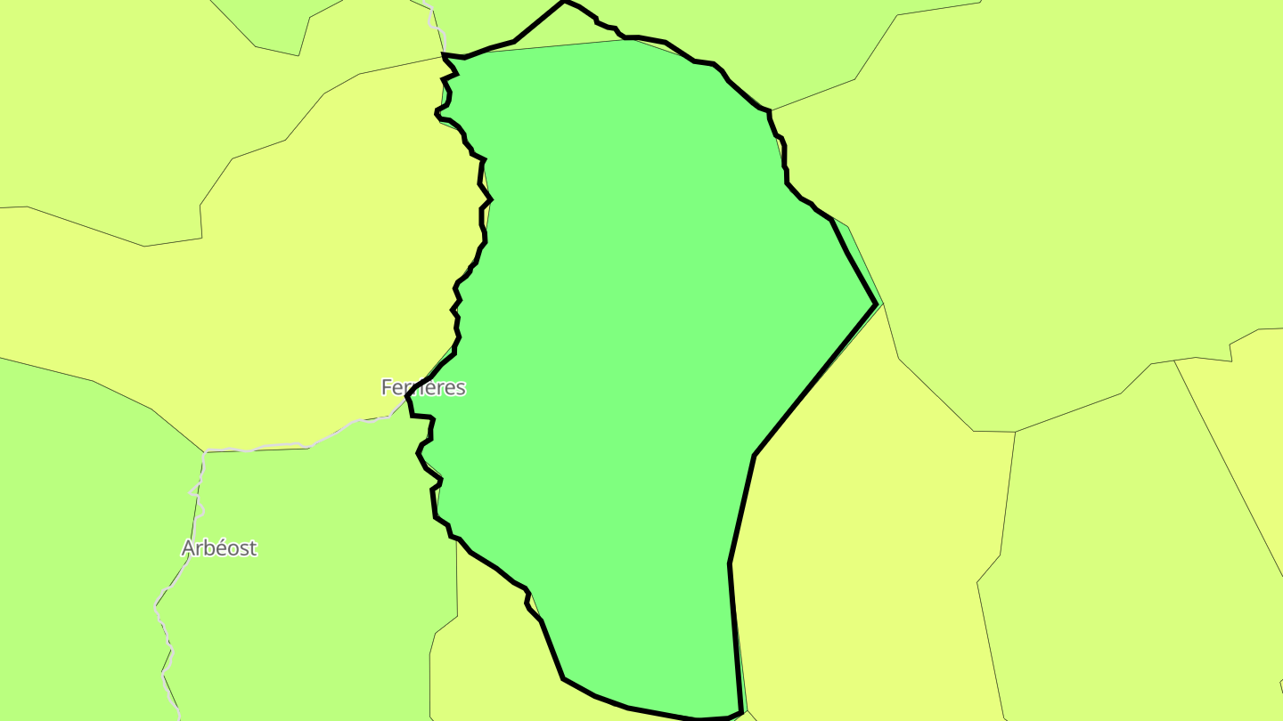 Carte des prix de l'immobilier Ferrières