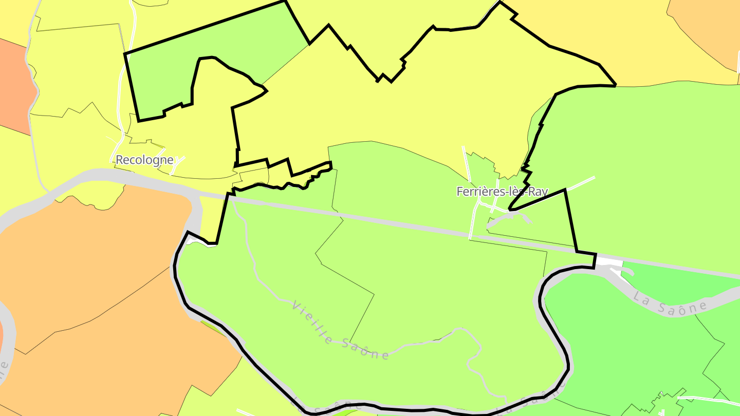 Carte des prix de l'immobilier Ferrières-lès-Ray