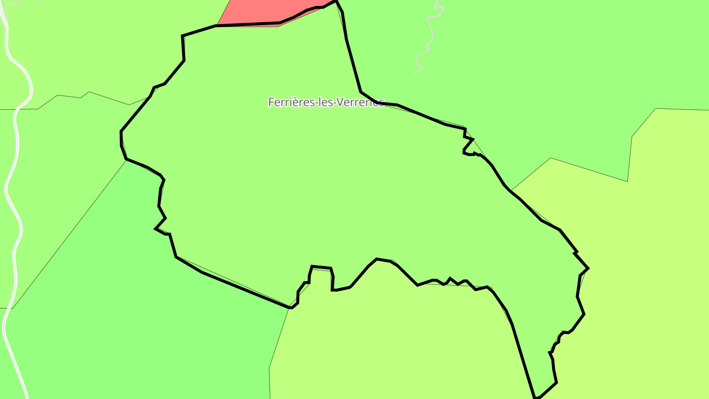 Carte des prix de l'immobilier Ferrières-les-Verreries
