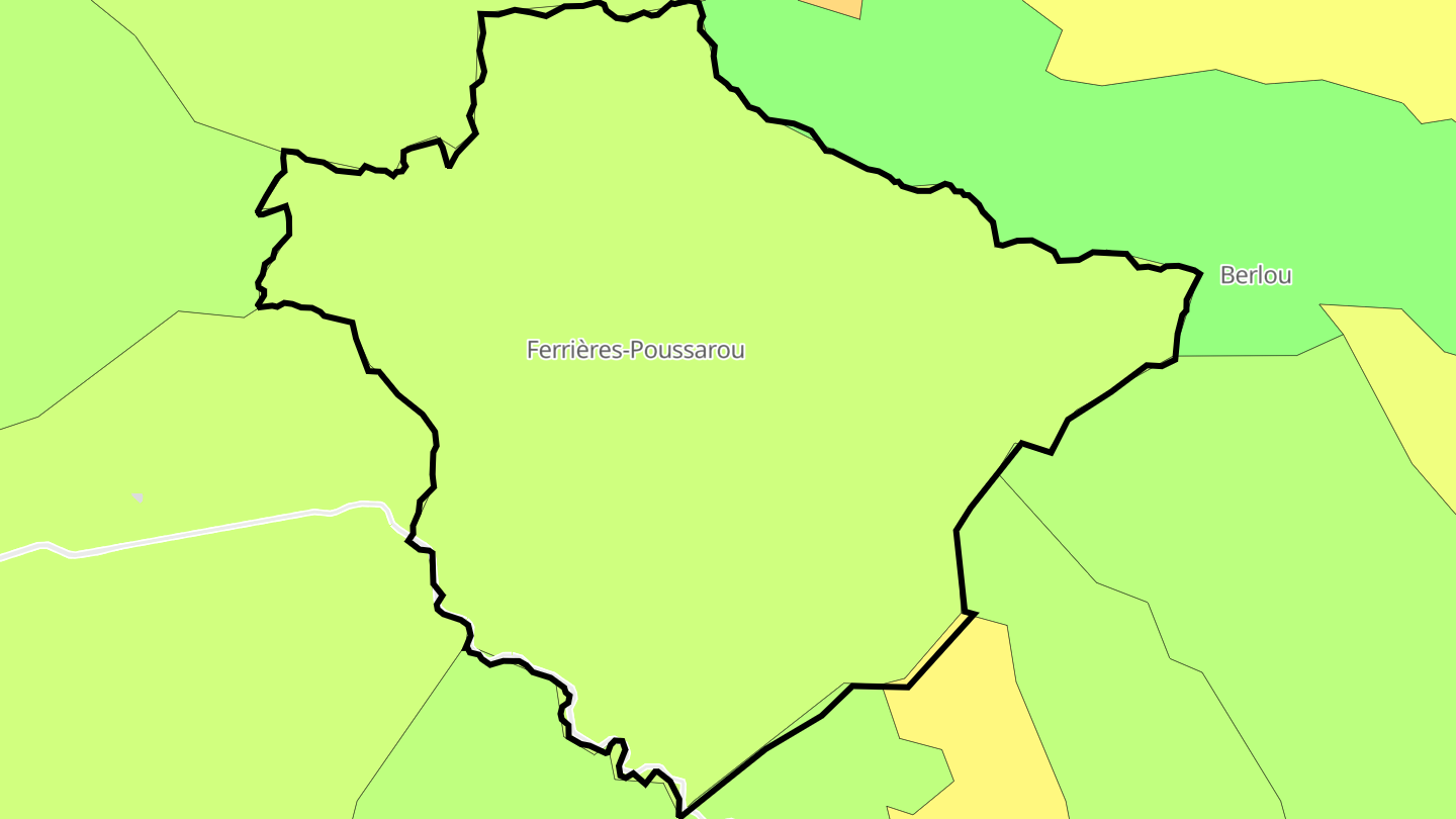 Carte des prix de l'immobilier Ferrières-Poussarou