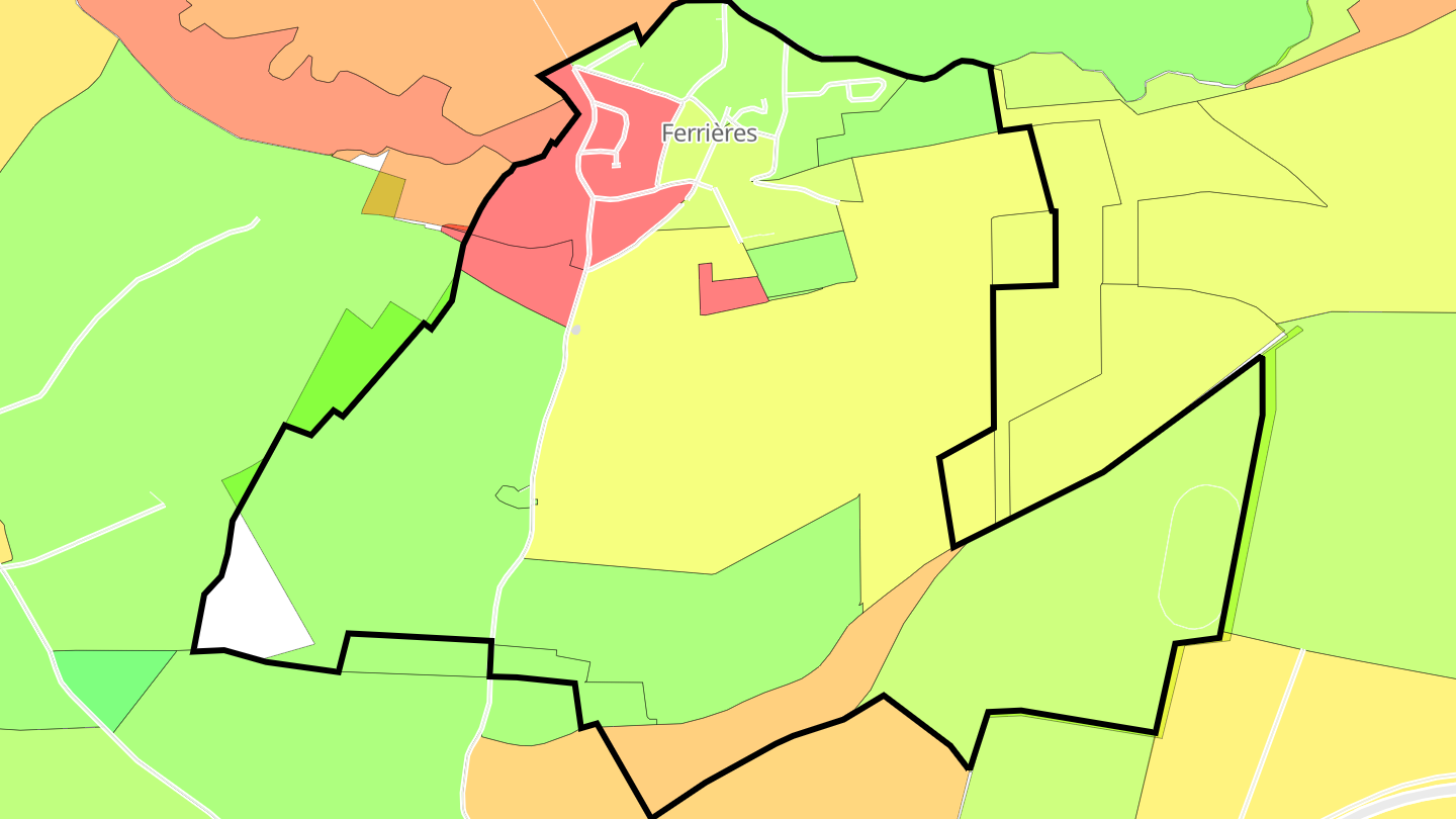 Carte des prix de l'immobilier Ferrières