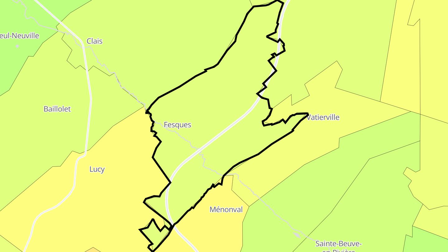 Carte des prix de l'immobilier Fesques