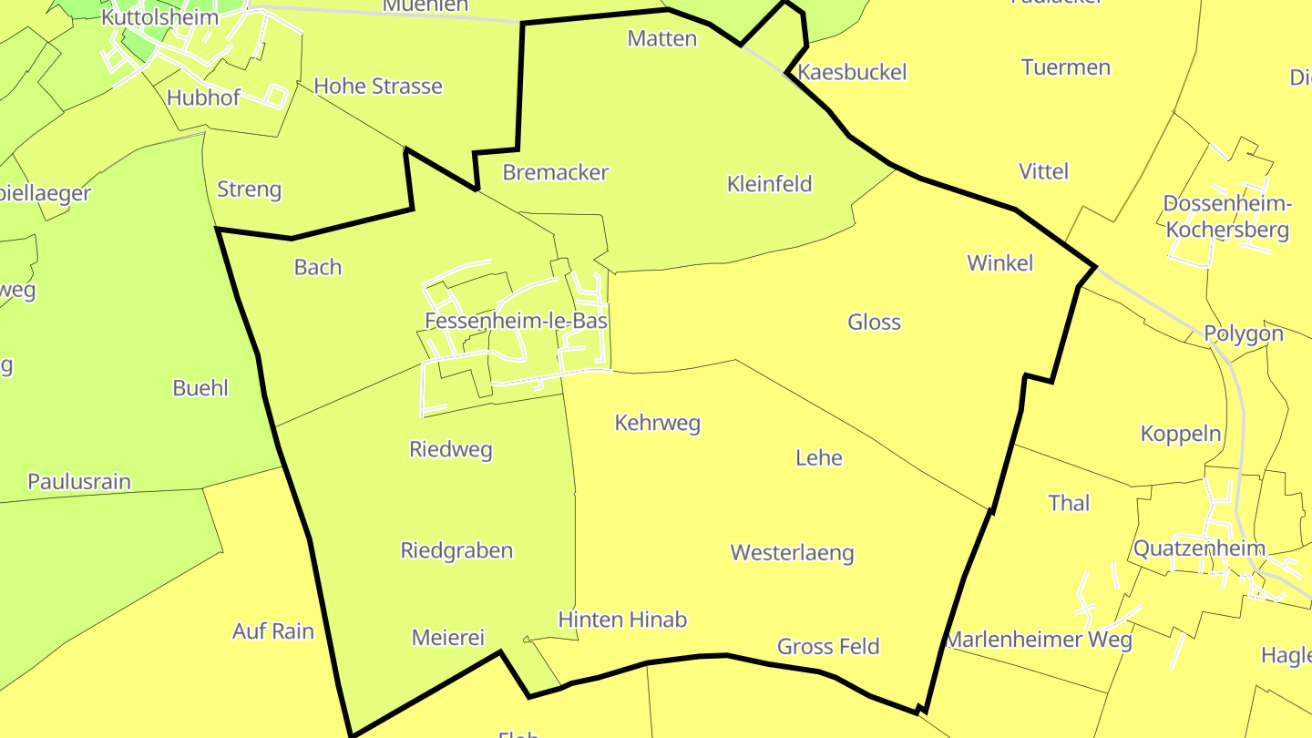 Carte des prix de l'immobilier Fessenheim-le-Bas