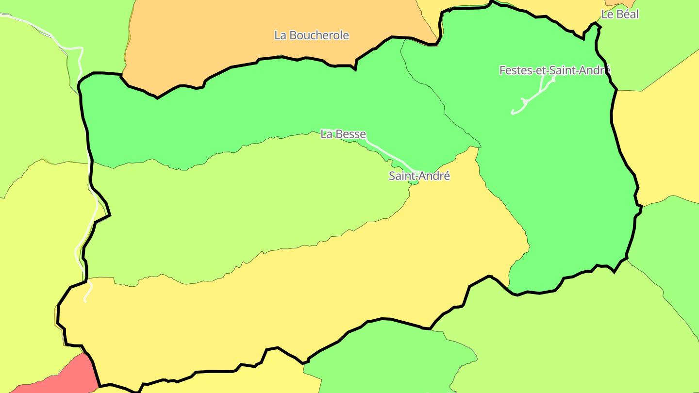 Carte des prix de l'immobilier Festes-et-Saint-André