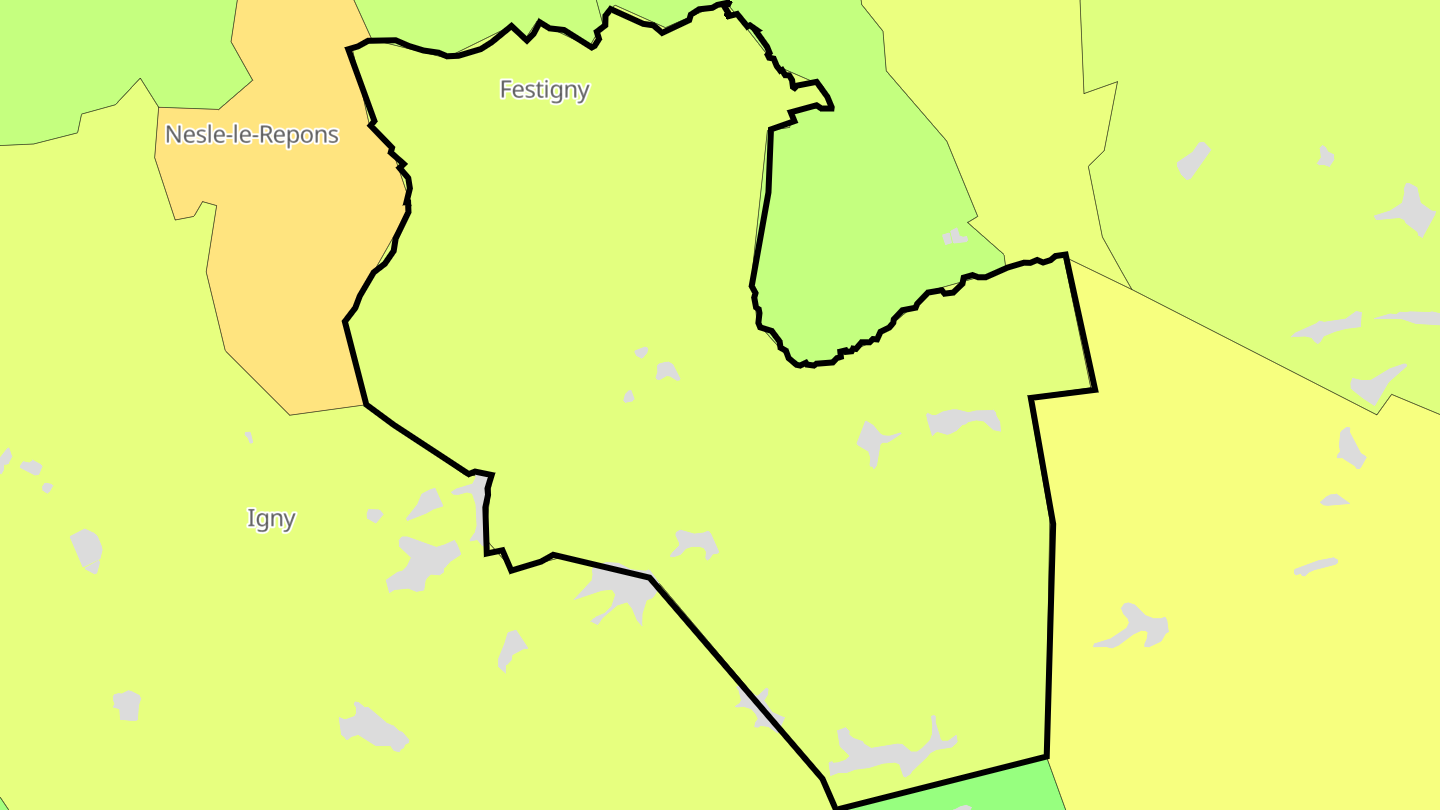 Carte des prix de l'immobilier Festigny