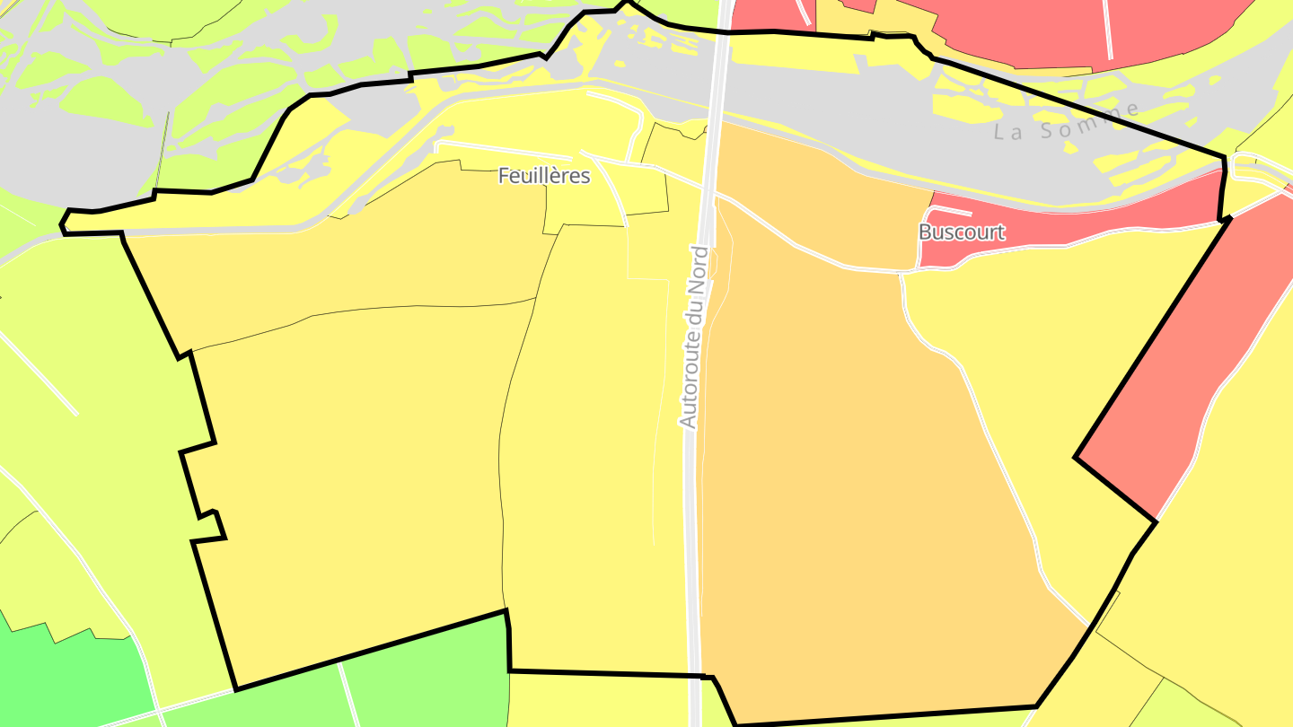Carte des prix de l'immobilier Feuillères