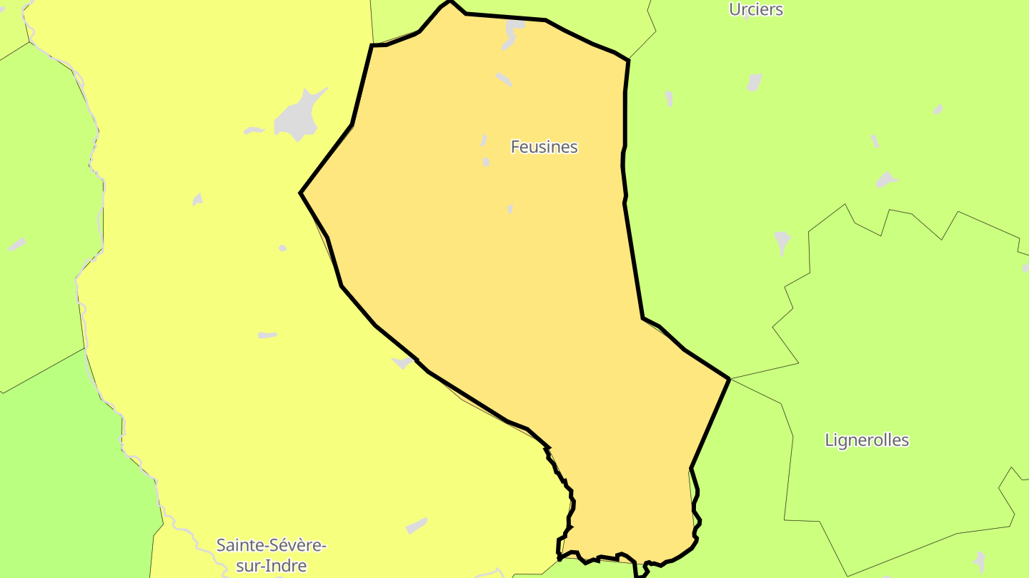 Carte des prix de l'immobilier Feusines