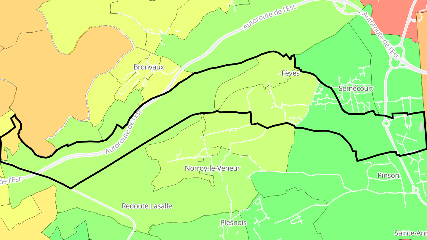 Carte des prix de l'immobilier Fèves