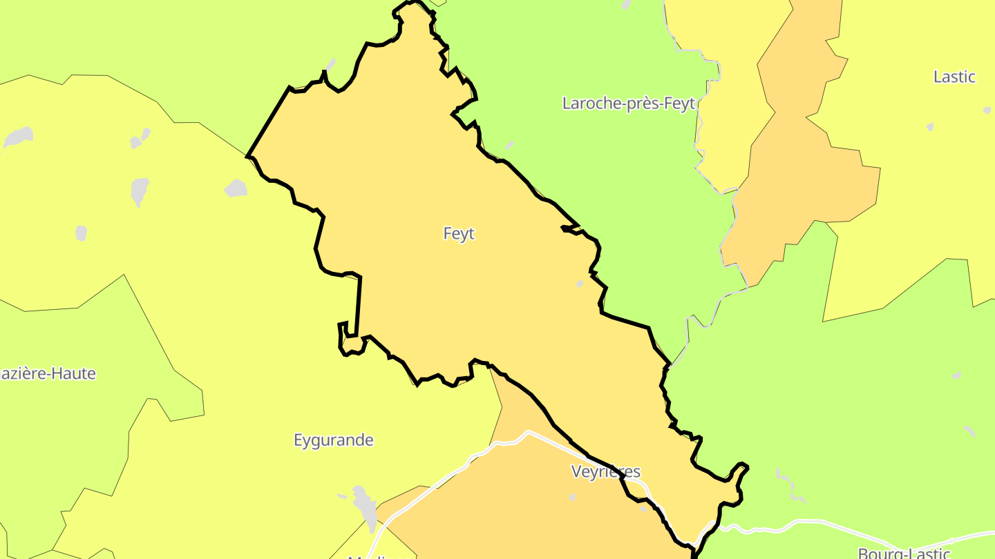 Carte des prix de l'immobilier Feyt