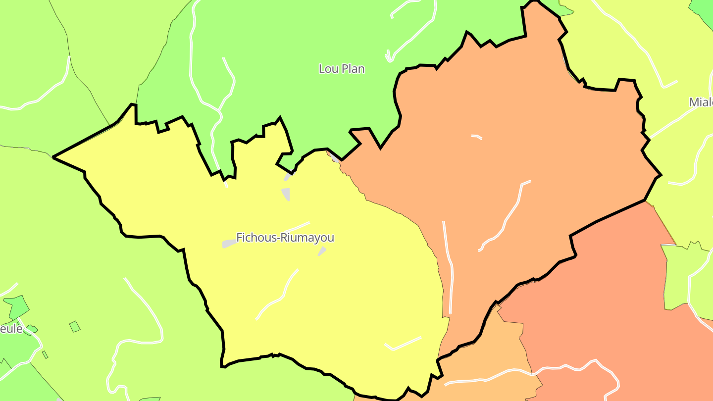 Carte des prix de l'immobilier Fichous-Riumayou