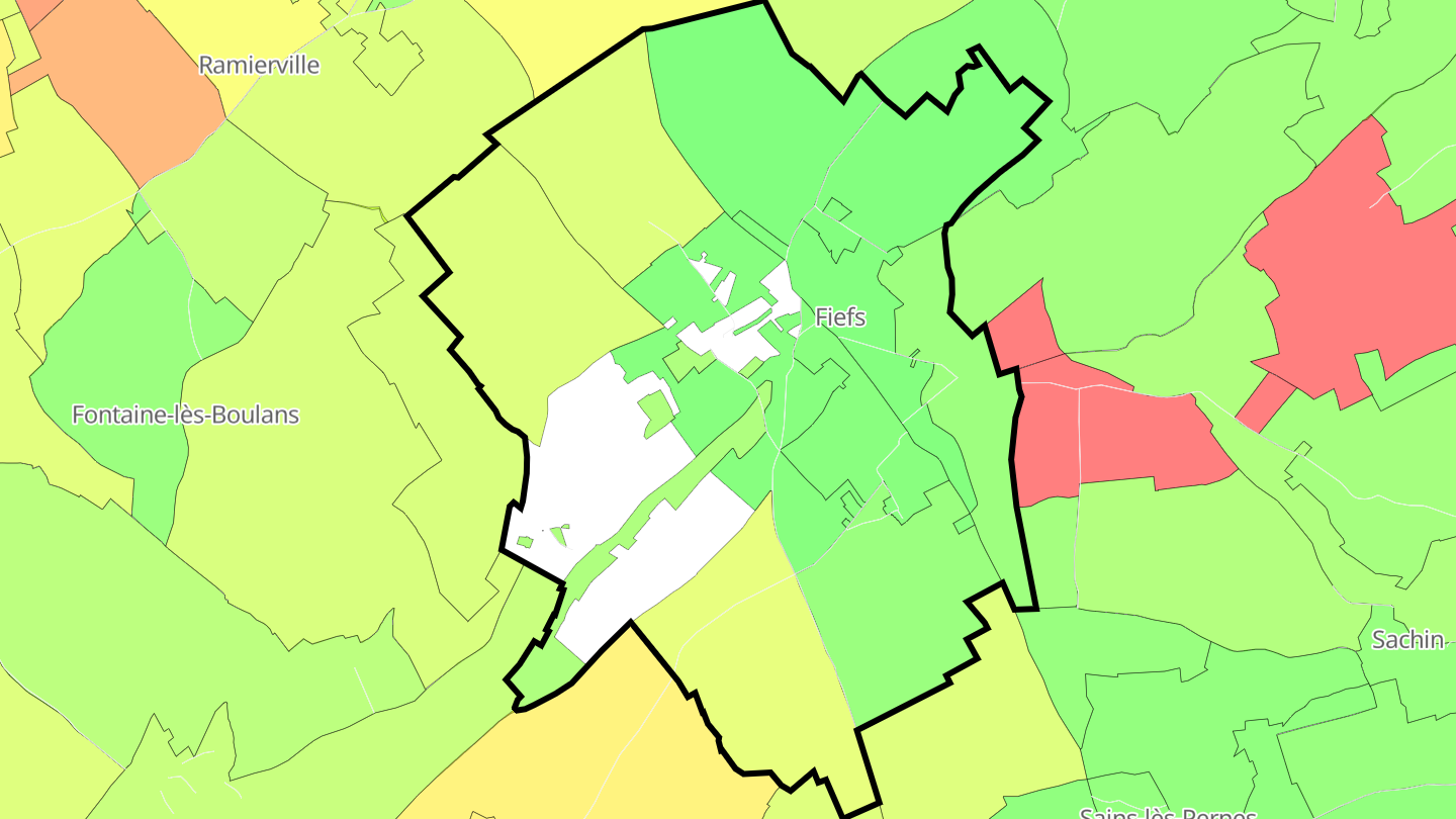 Carte des prix de l'immobilier Fiefs