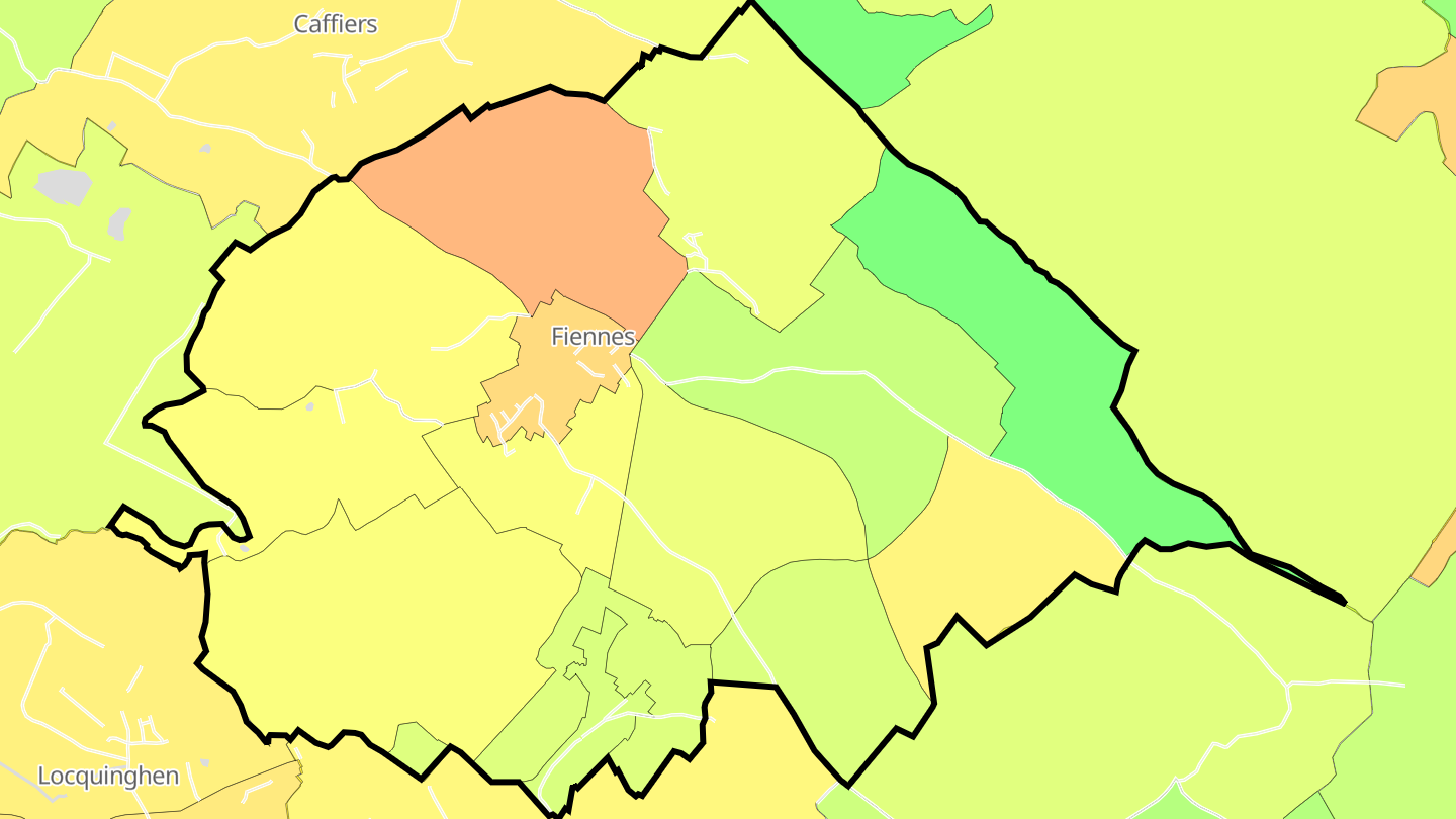 Carte des prix de l'immobilier Fiennes