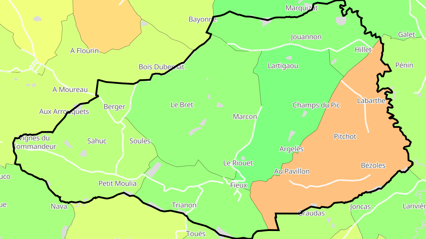 Carte des prix de l'immobilier Fieux
