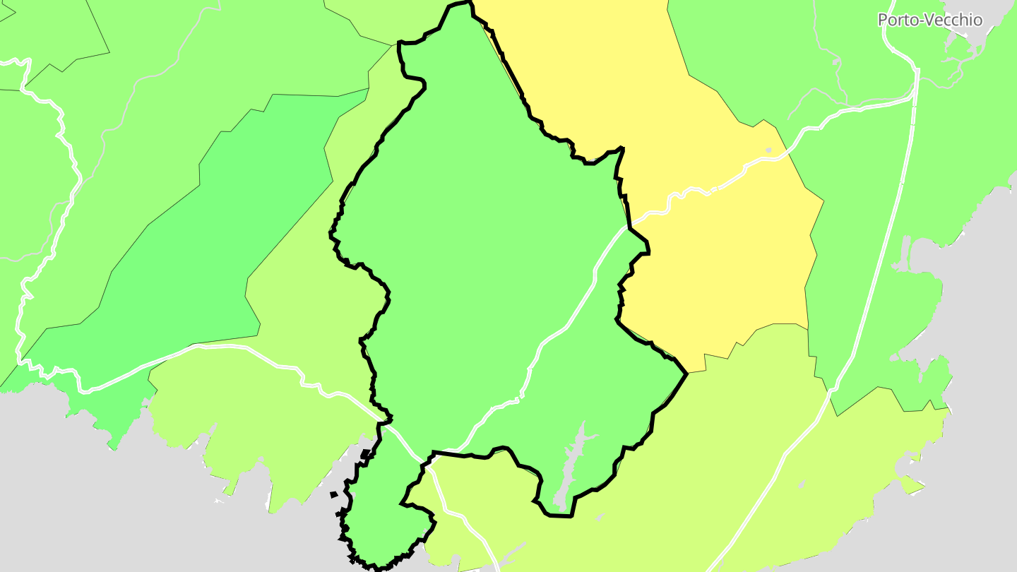Carte des prix de l'immobilier Figari