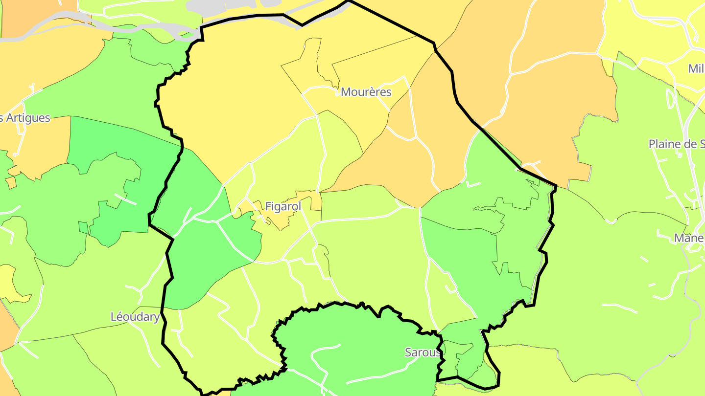 Carte des prix de l'immobilier Figarol