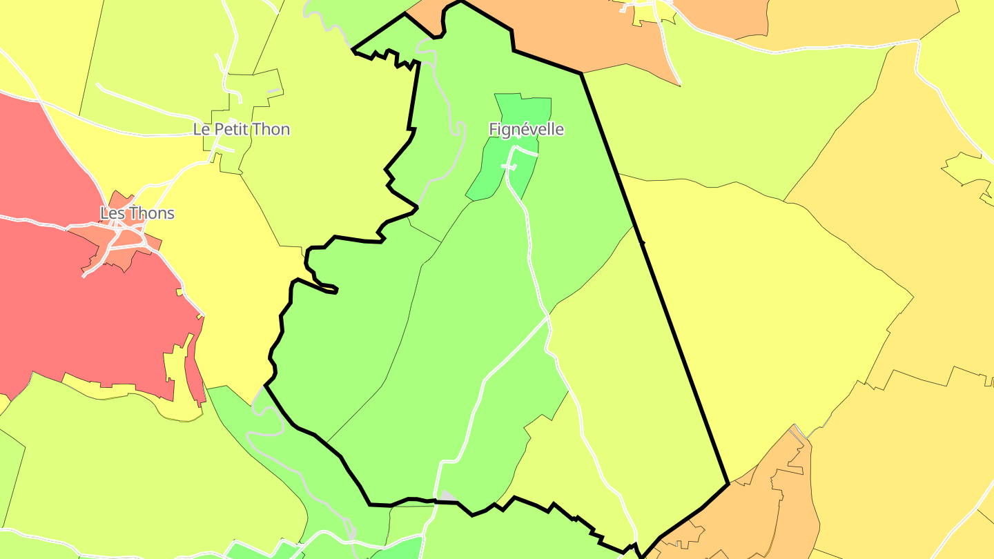 Carte des prix de l'immobilier Fignévelle