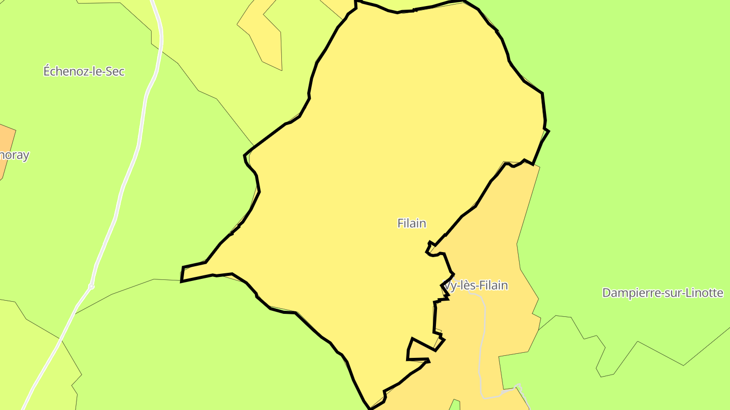 Carte des prix de l'immobilier Filain