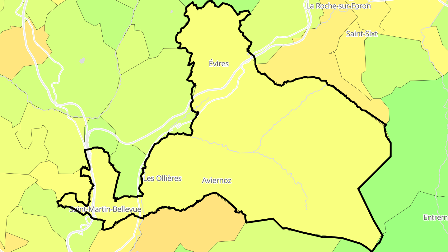 Carte des prix de l'immobilier Fillière