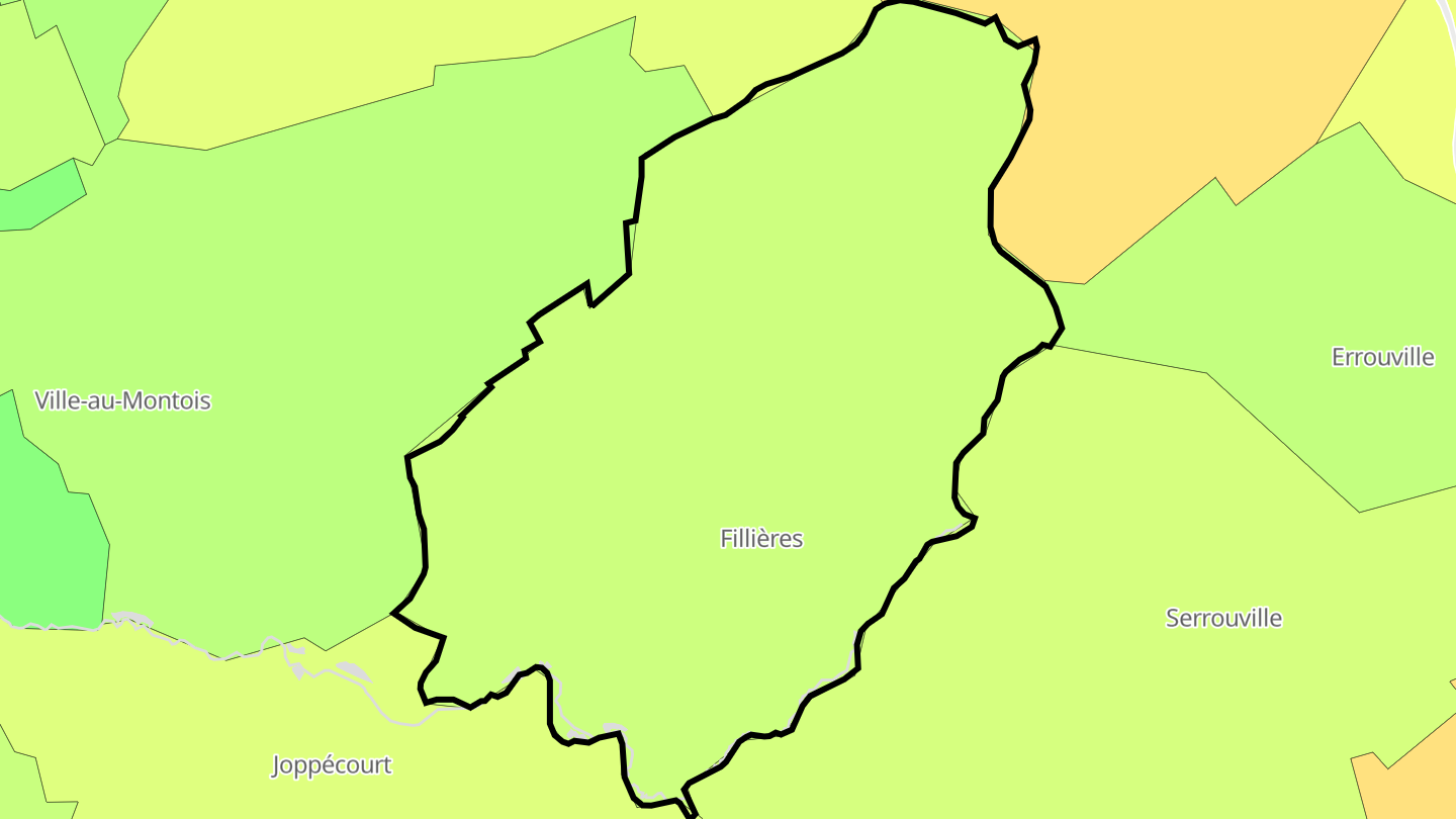 Carte des prix de l'immobilier Fillières