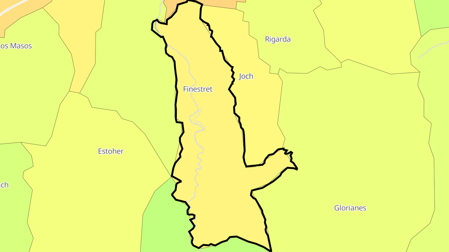 Carte des prix de l'immobilier Finestret
