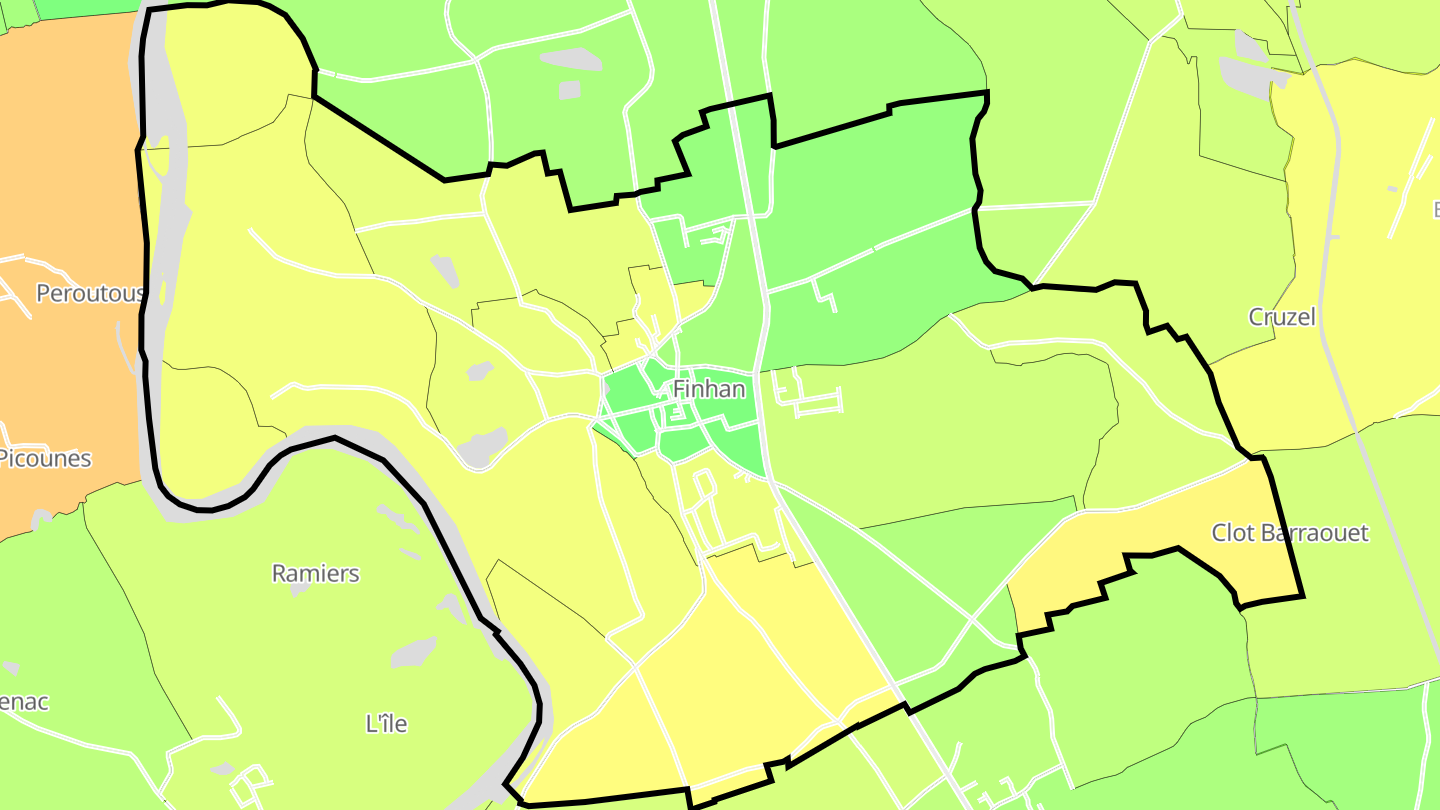 Carte des prix de l'immobilier Finhan