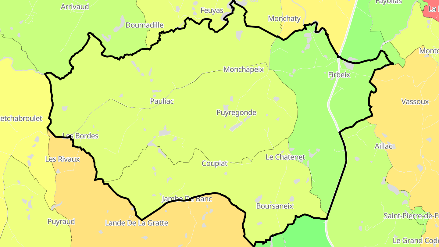 Carte des prix de l'immobilier Firbeix