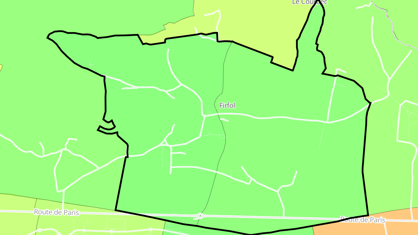 Carte des prix de l'immobilier Firfol