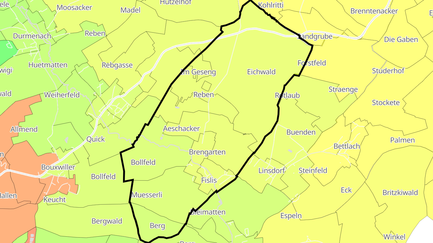 Carte des prix de l'immobilier Fislis
