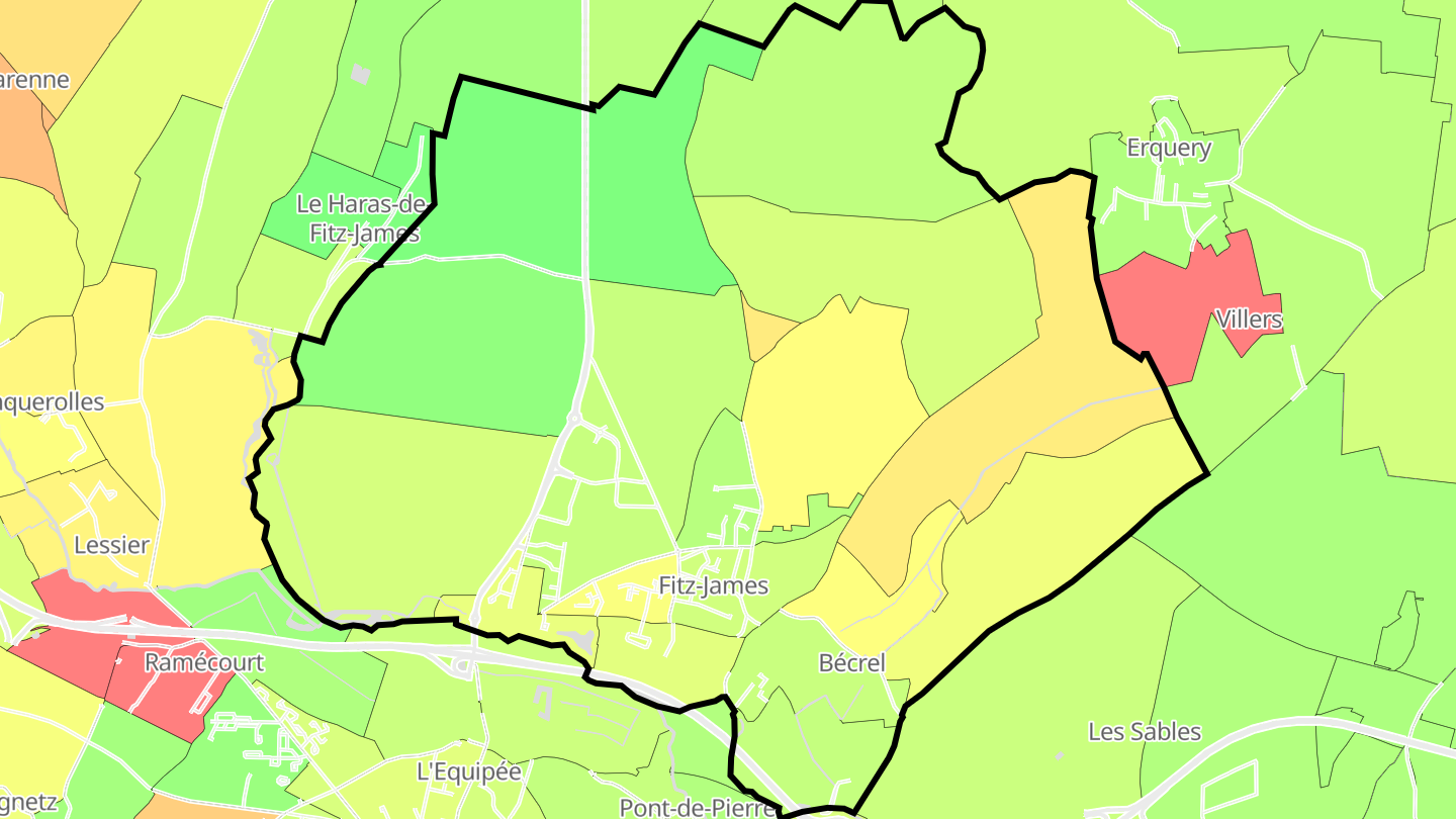 Carte des prix de l'immobilier Fitz-James