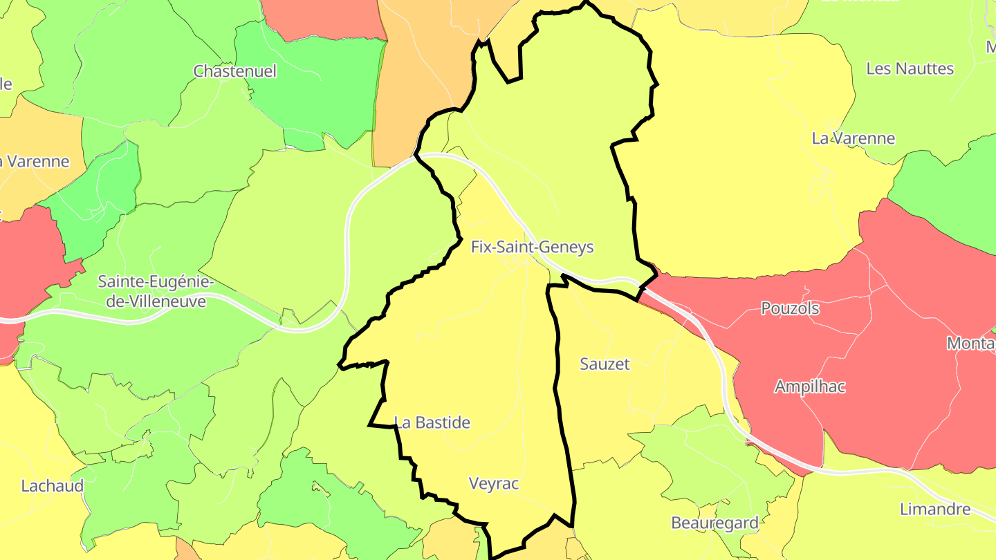 Carte des prix de l'immobilier Fix-Saint-Geneys