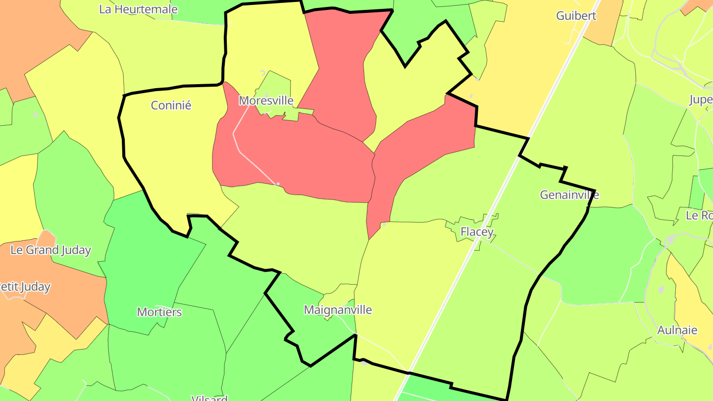Carte des prix de l'immobilier Flacey