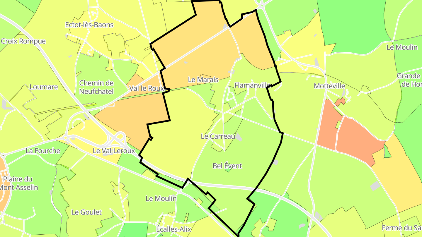 Carte des prix de l'immobilier Flamanville