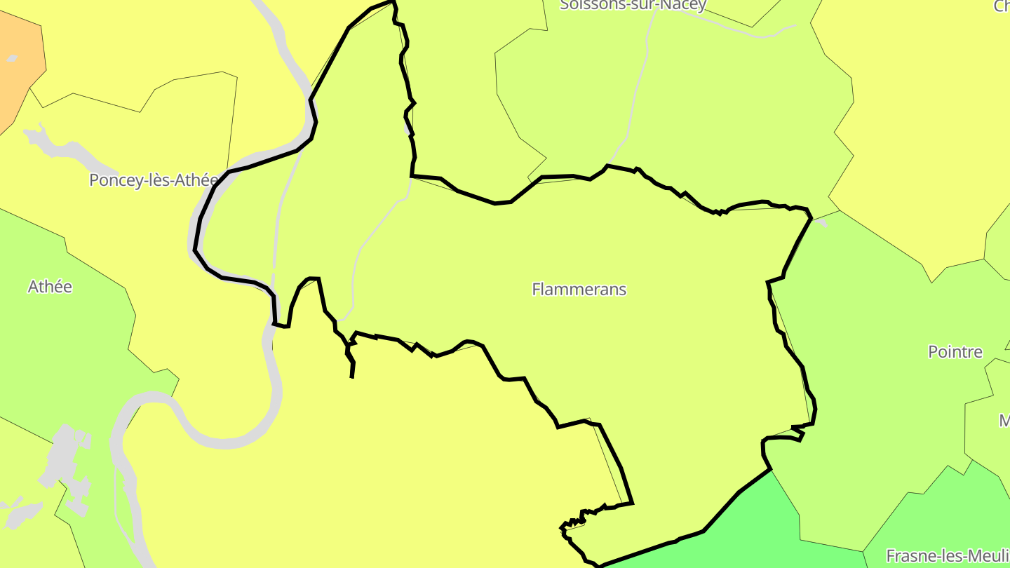 Carte des prix de l'immobilier Flammerans