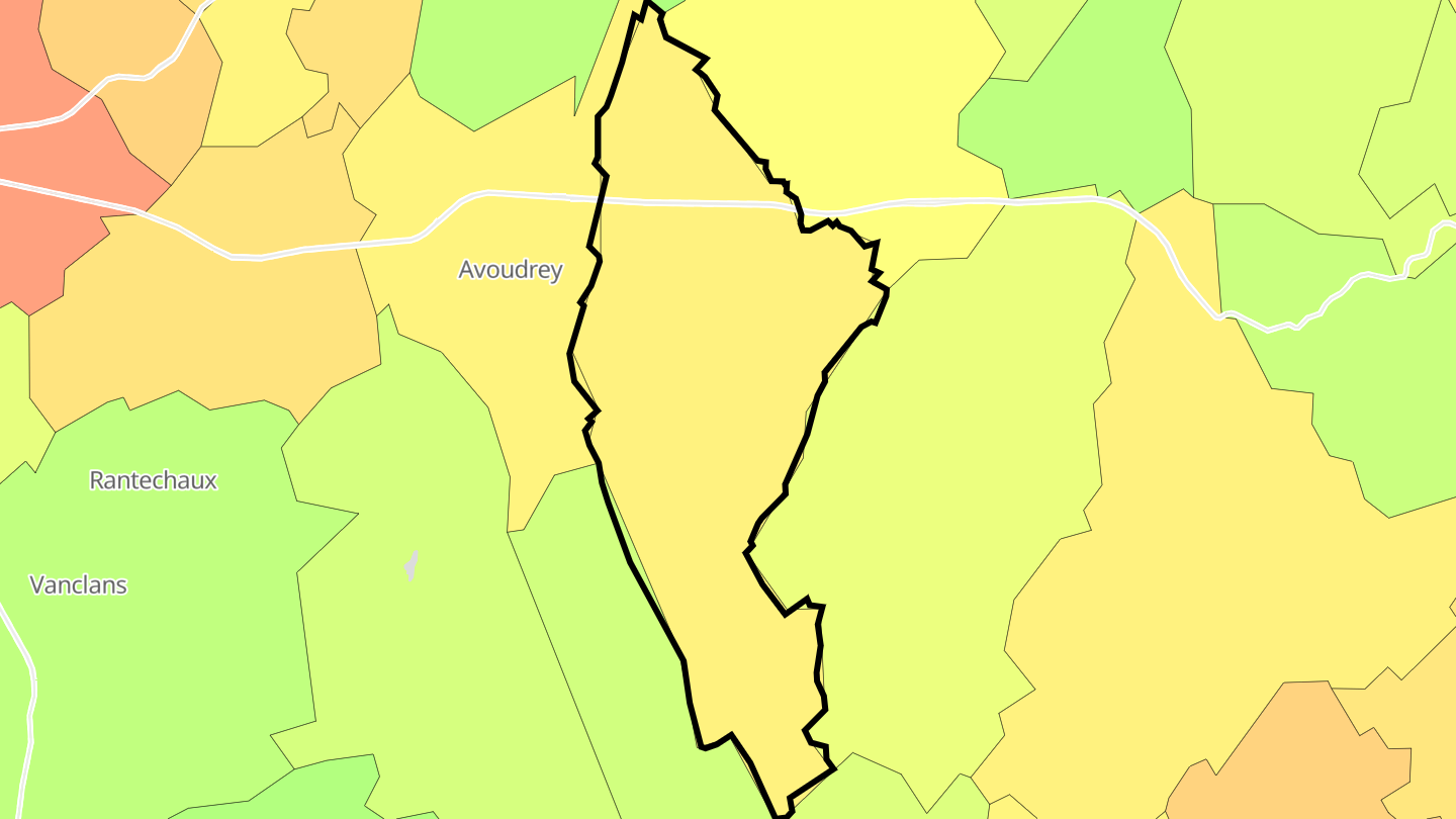 Carte des prix de l'immobilier Flangebouche