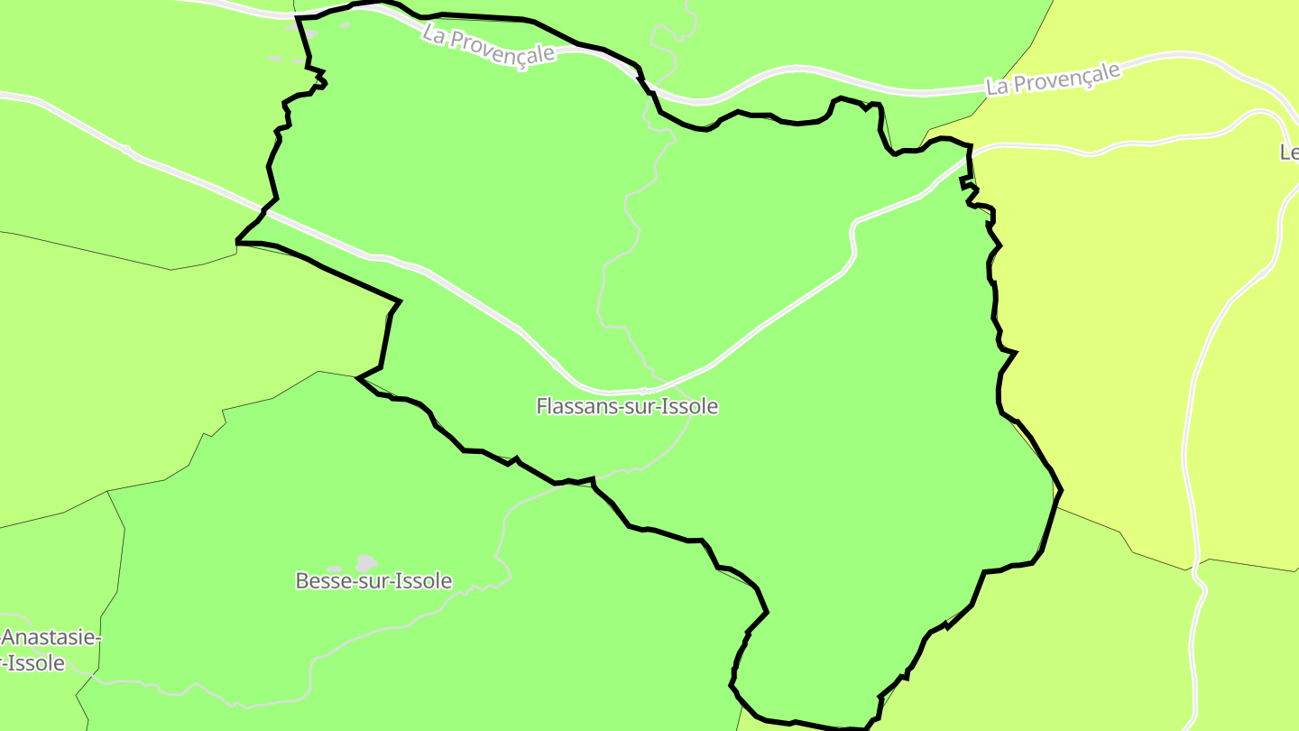 Carte des prix de l'immobilier Flassans-sur-Issole