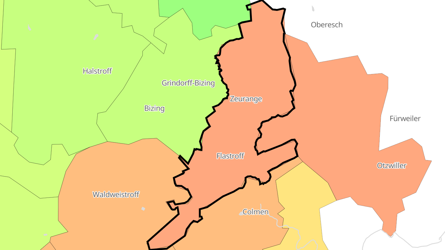 Carte des prix de l'immobilier Flastroff