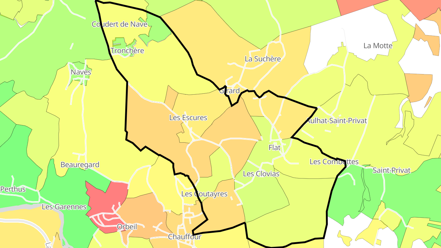 Carte des prix de l'immobilier Flat
