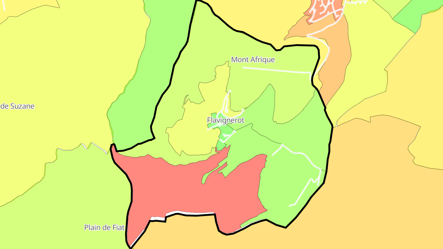Carte des prix de l'immobilier Flavignerot
