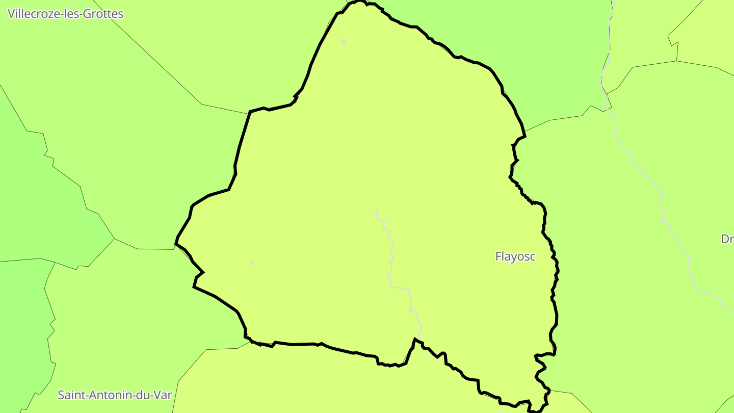 Carte des prix de l'immobilier Flayosc