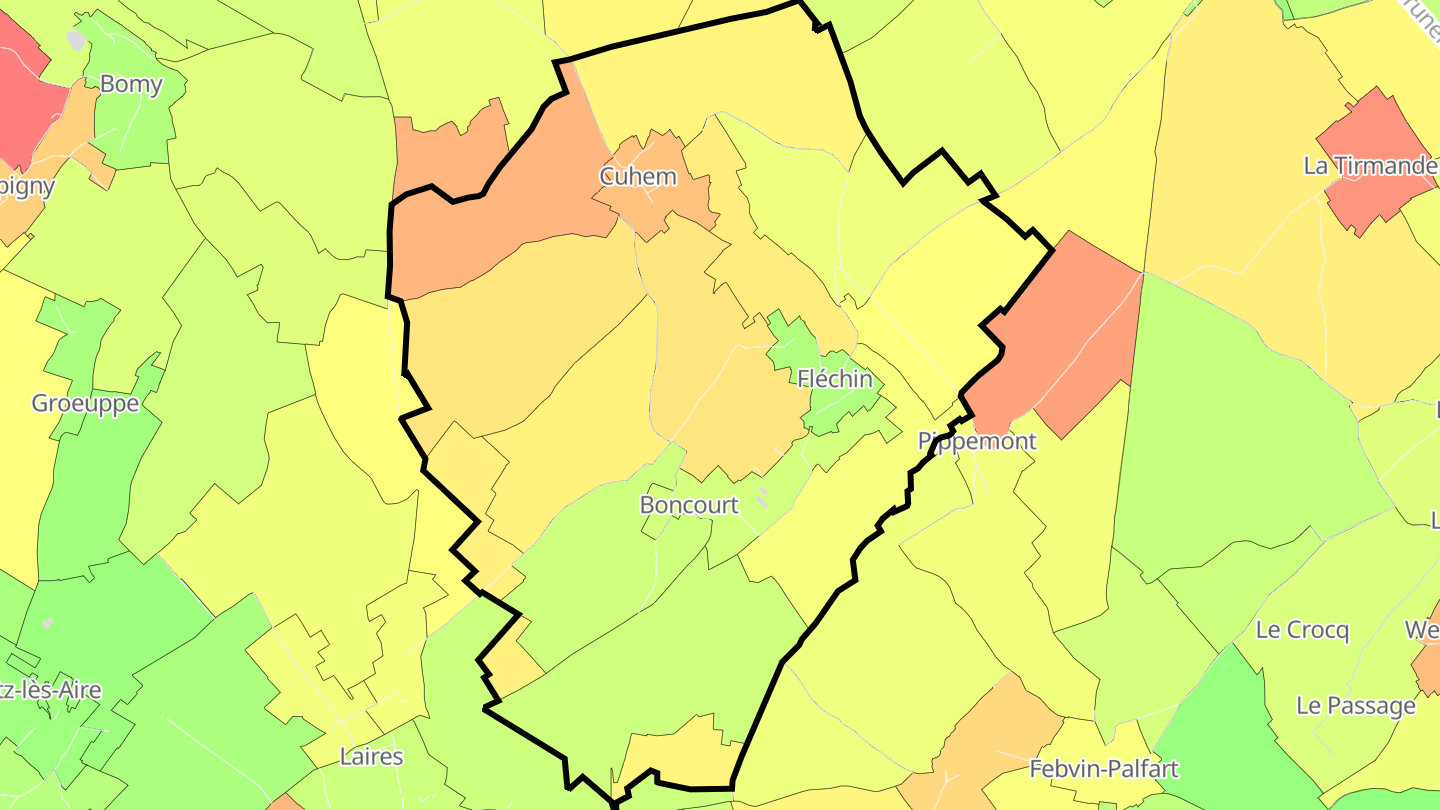 Carte des prix de l'immobilier Fléchin
