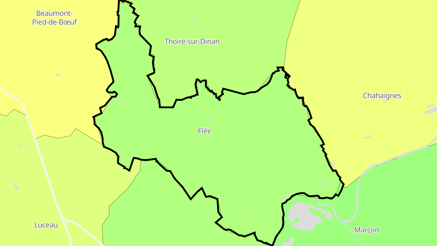 Carte des prix de l'immobilier Flée