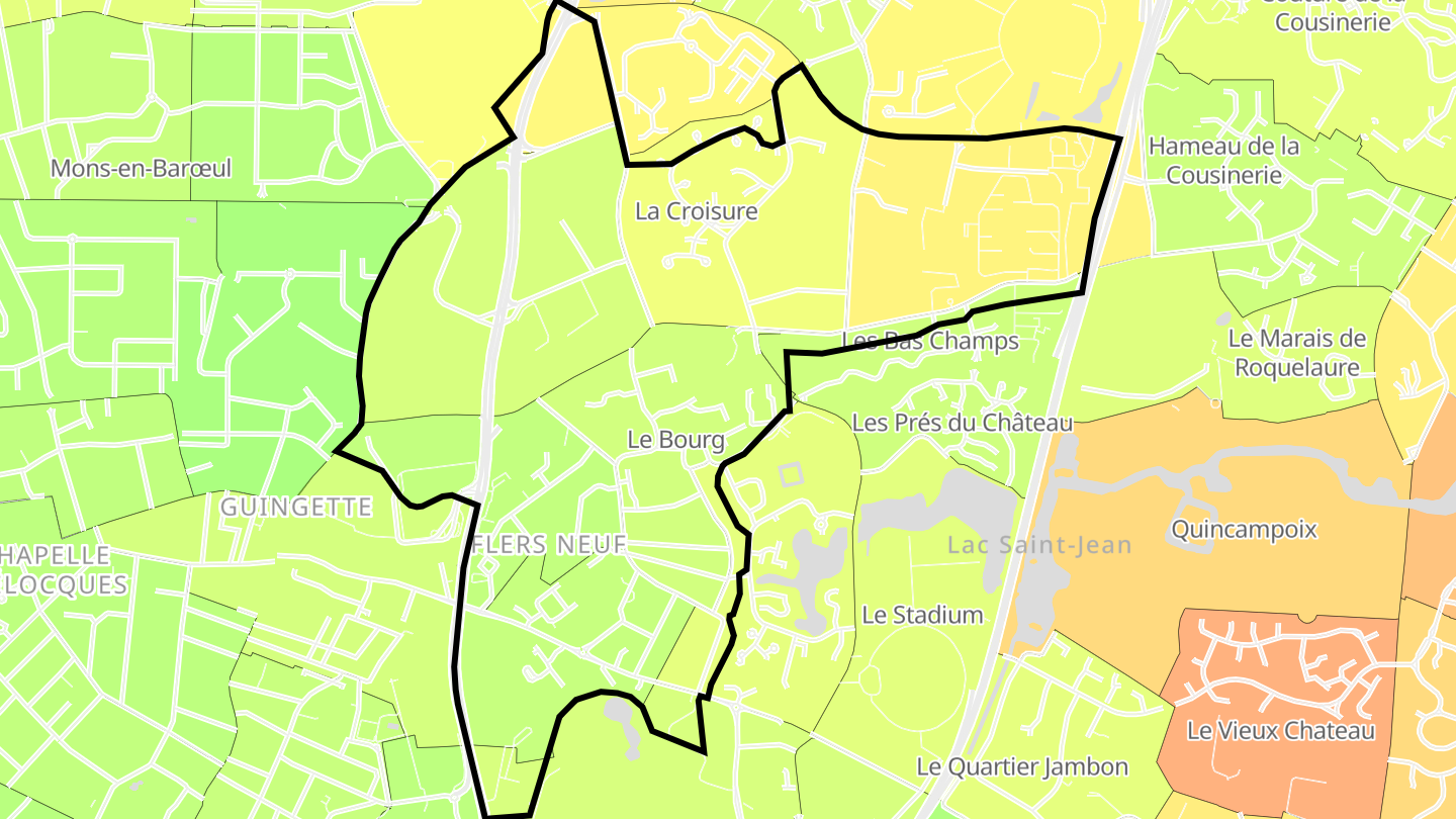 Carte des prix de l'immobilier Flers-Bourg