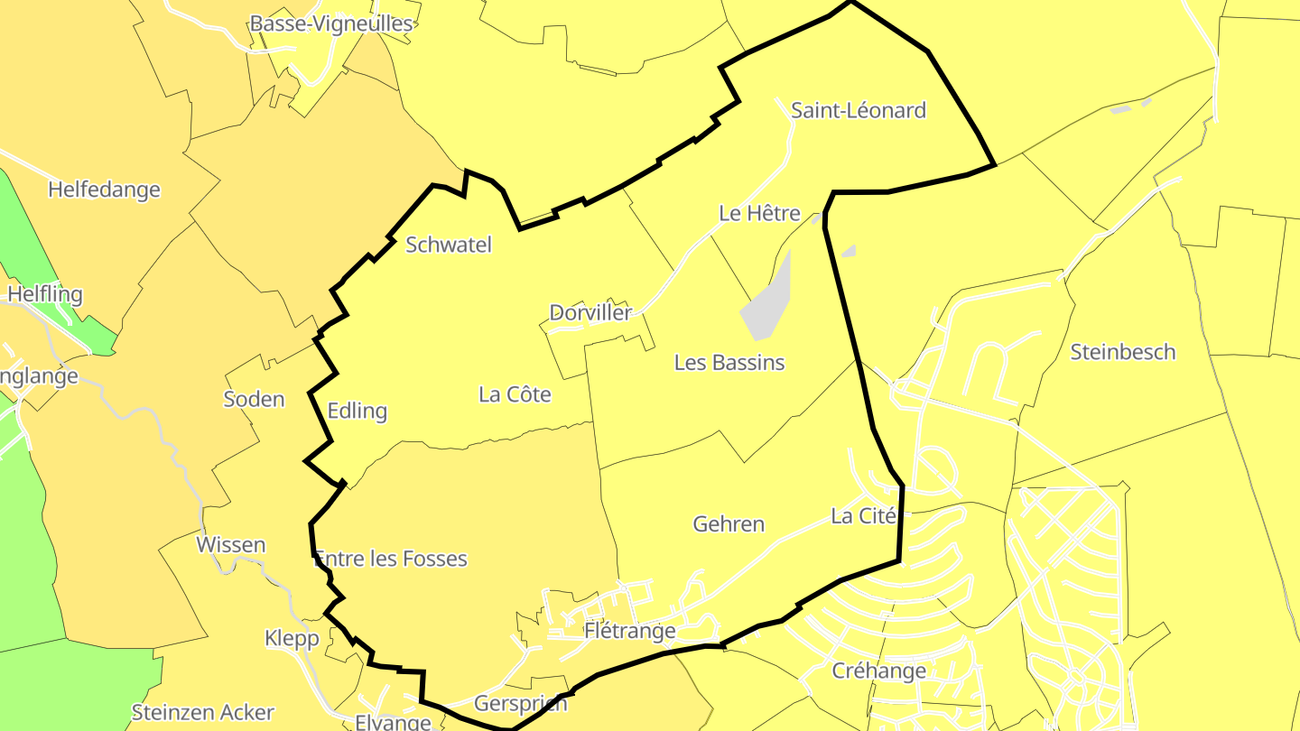 Carte des prix de l'immobilier Flétrange