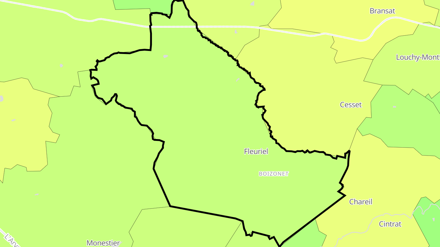 Carte des prix de l'immobilier Fleuriel