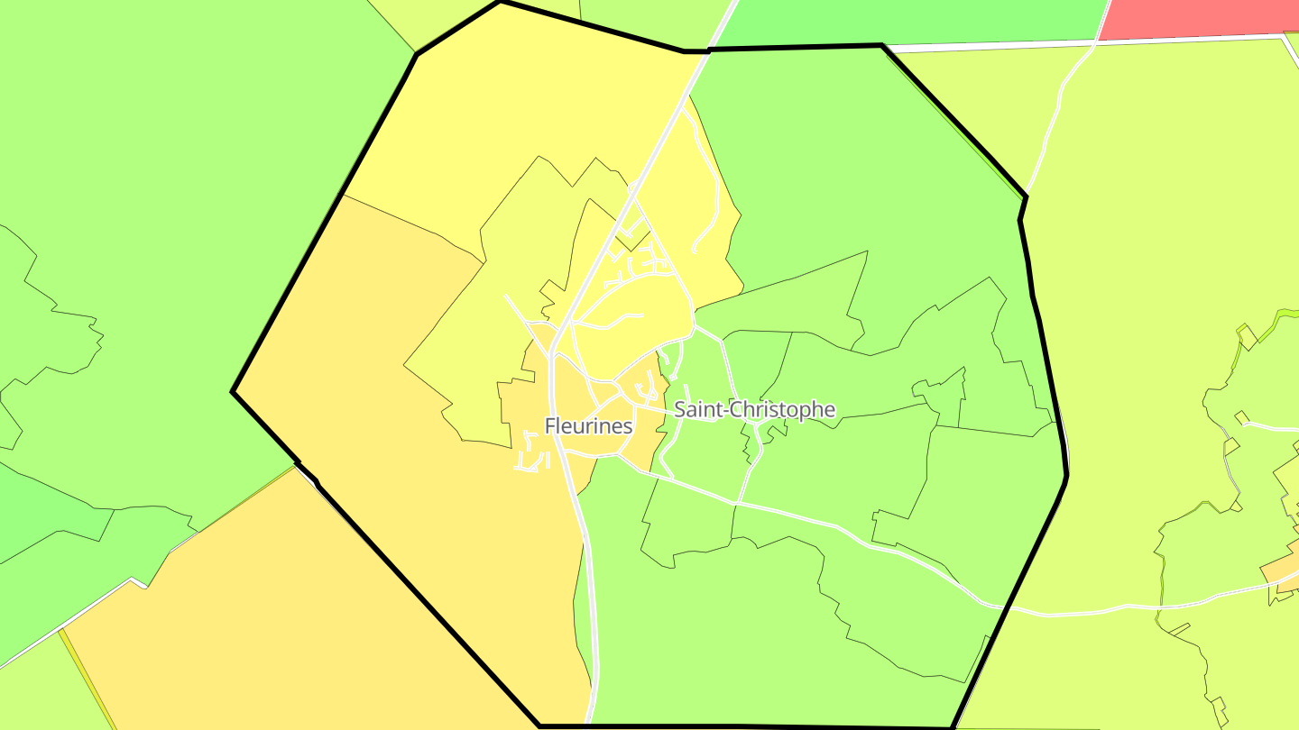 Carte des prix de l'immobilier Fleurines