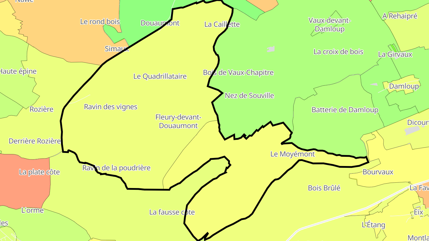 Carte des prix de l'immobilier Fleury-devant-Douaumont