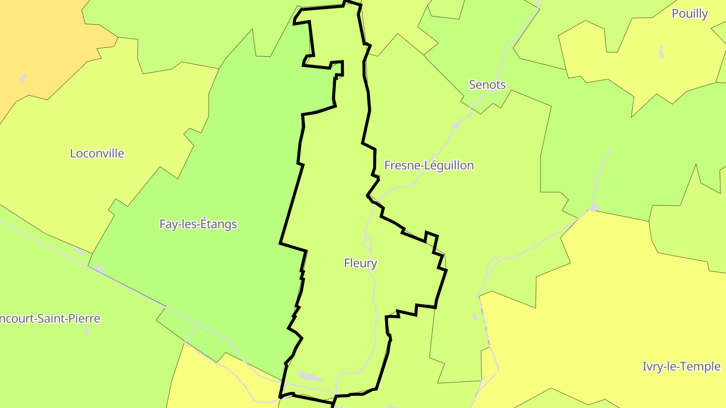 Carte des prix de l'immobilier Fleury